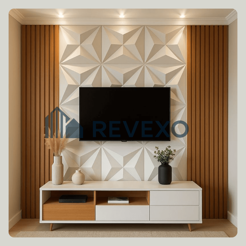 Habillage mural décoratif Revexo dans un salon moderne